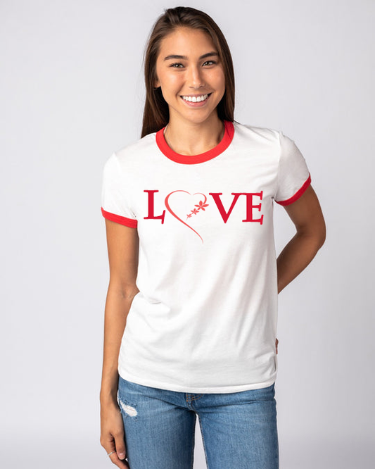 Love Red Ringer T-Shirt