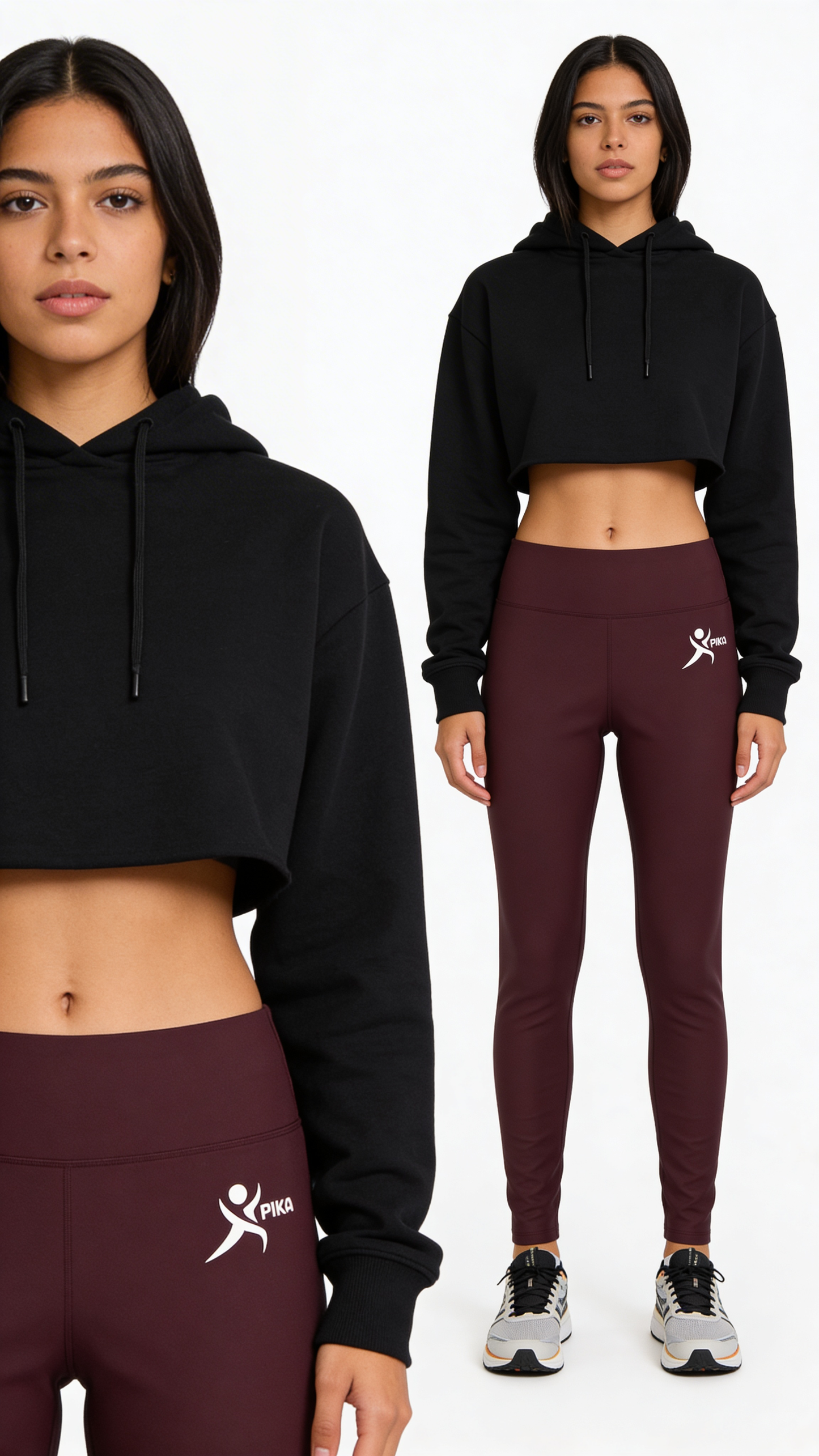 Fleece Lined Leggings Women Thick Soft  Thermal Pants Burgundy